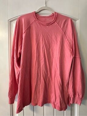 aerie Coral Pink Women’s Crewneck Long Sleeve Tee